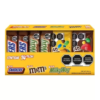 Surtido De Chocolates Snickers Milky Way M&m's 14 Piezas