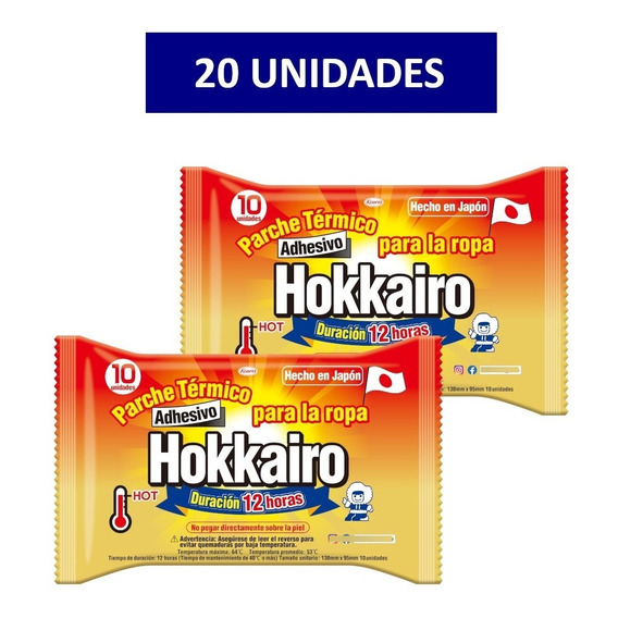 Pack Promocional Hokkairo - 2 Packs (20un.) Parche Térmico