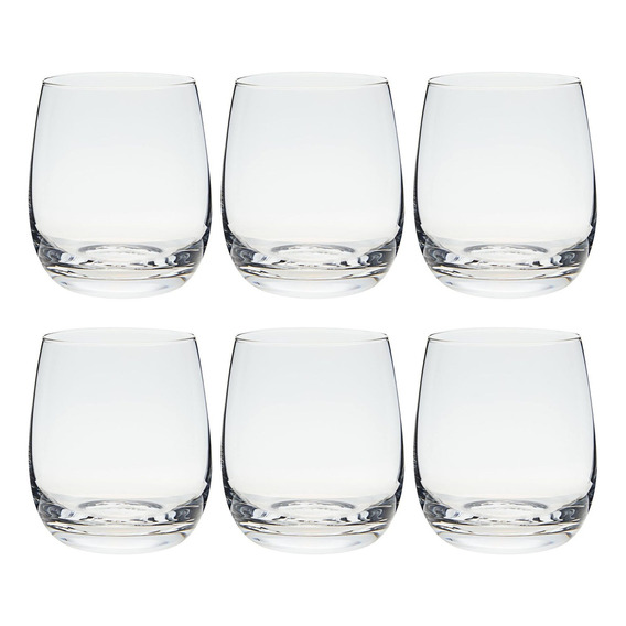 Vaso 300 Ml Vidrio Set X6 Goldsky