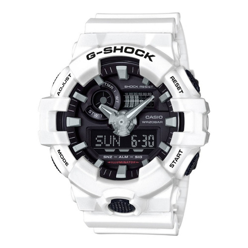 Reloj Análogo Digital G-shock Blanco Ga-700-7adr Hombre