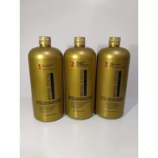 Kit Keratina Alisante Brasil Cacau 1000ml 3 Pasos 