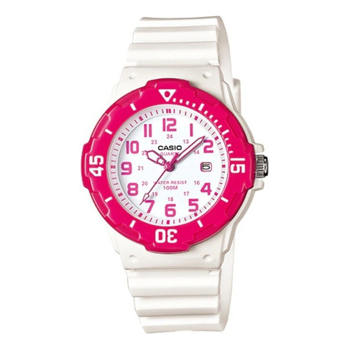 Reloj Casio Quartz Lrw200 Niña Rosa *watchsalas* Full Color de la correa Blanco Color del fondo Blanco lrw-200h-4b