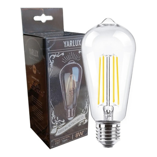 Lampara Led Vintage Filamento Edison 8w Retro Dimerizable Color de la luz Blanco cálido
