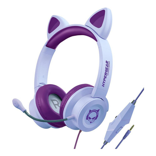 Auriculares Gaming Kombat Kitty - Multiplataforma Violeta