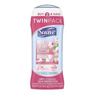 Desodorante Suave Wild Cherry Blossom 2unidades (74g)