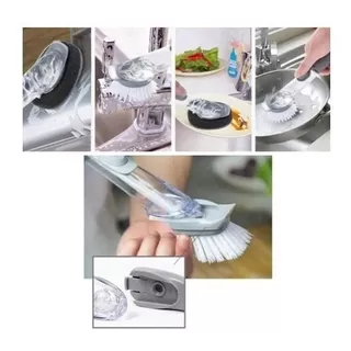 Escova Esponja Lava Louças Limpeza Multiuso Porta Detergente