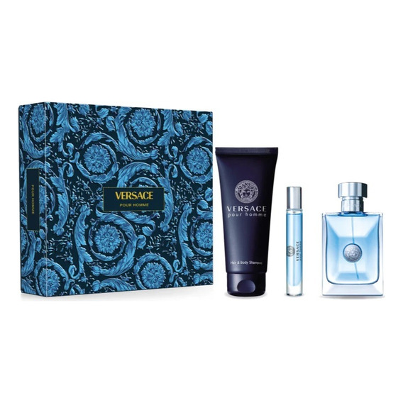 Perfume Versace Pour Homme Edt 100 Ml Set Original Fact A