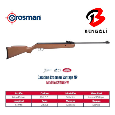 Rifle Crosman Nitro Piston Alta Potencia Cal. 5.5 Diabolos