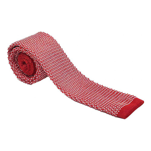 Corbata Vestir Tejida Moda Hombre Poliéster Premium Sarosa Color Rojo Strong