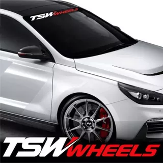 Adesivo Faixa Tsw Wheels Parabrisa Carro Tunado 60cmx9cm