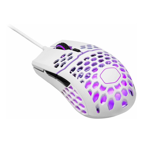 Mouse gamer de juego Cooler Master  MM711 glossy white