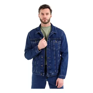 Blusão Masculino De Frio Com Botão Jeans Inverno Luxo