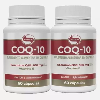 2x Coenzima Q10 Coq-10 + Vitamina E + Tcm Vitafor- 120 Caps