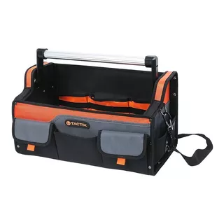 Bolso Porta Herramientas Abierto Reforzado Tactix 323163 Color Naranja-negro-gris