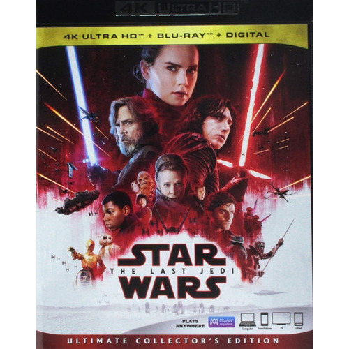 4k Ultra Hd + Blu-ray Star Wars 8 The Last Jedi