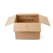 Cajas De Cartón 20x20x20/ Pack 25 Cajas / Cart Paper