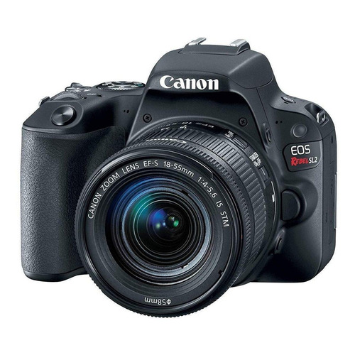  Canon EOS Rebel Kit SL2 18-55mm IS STM DSLR color  negro