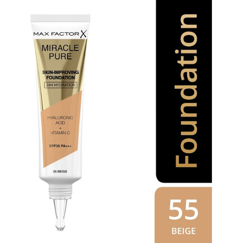 Base de maquillaje Max Factor Miracle Pure Miracle Cure Foundation SPF30 tono 55 beige