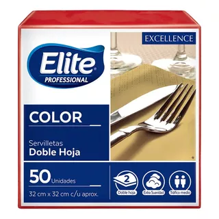 Servilleta Elite Excellence 32x32 50x24 Rojo- Ip1431
