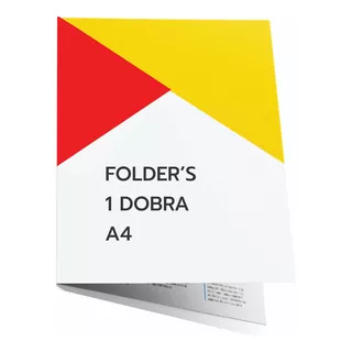 500 Unidades Folders A4 1  Dobra 