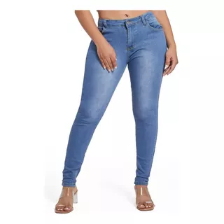 Pantalon De Jeans De Cintura Alta Para Mujer Levanta Pompa
