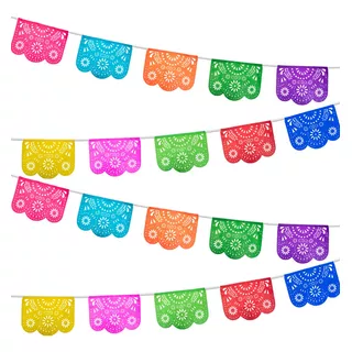 Papel Picado - Enramada Destello Floral Papel