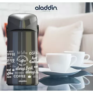 Garrafa Térmica Aladdin 1.8 Litros Pressão Preta Café Coffee