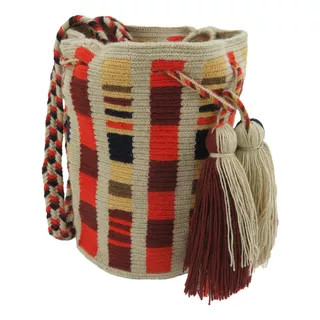 Mochila Wayuu Original Pequeña Tejido 1 Hebra Alta Calidad