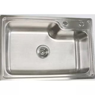 Cuba De Aço Inox Pia De Cozinha Gourmet Ravena Aço Escovado Cor Prateada