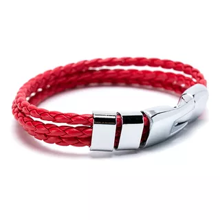 Pulsera Roja Protección Cuero Hilo Buenas Energías Variedad