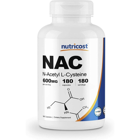 Nac 600mg N-acetyl L-cysteine Nutricost  X 180caps 