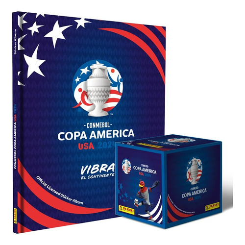 Copa América Usa 2024 Panini Album Pasta Dura Con 50 Sobres Copa America Pasta Dura
