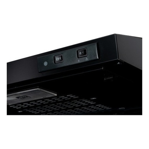 Campana extractora purificadora de cocina Challenger CX 4000 ac. inox. de pared 60cm x 8cm x 50cm negra 120V