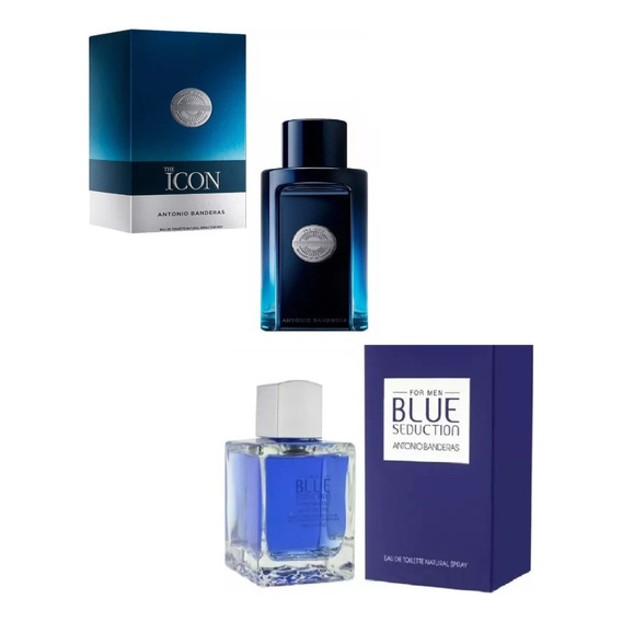Perfume Antonio Banderas Blue Seduction + Icon  Hombre Orig.