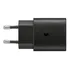 Cargador de pared USB-C con adaptador Pd Samsung de 25 W con cable de carga rápida negro