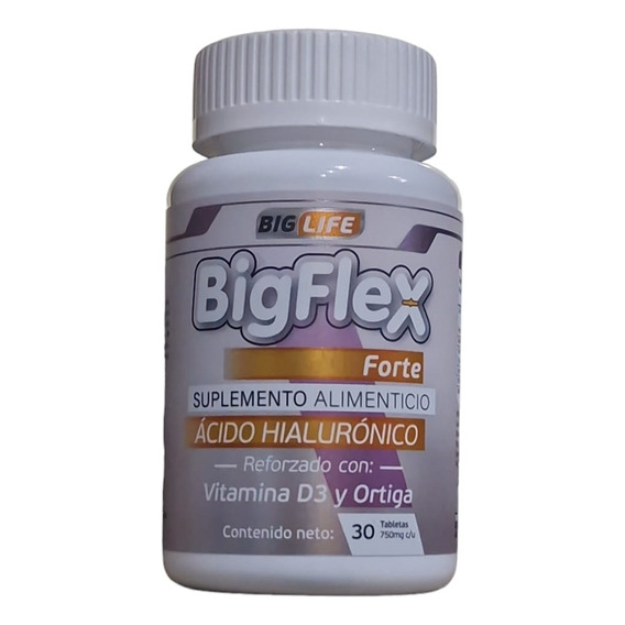Acido Hialuronico Bigflex Reforzado Vitamina D3 30 Tabletas 
