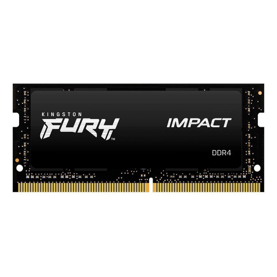 Memoria RAM Fury Impact DDR4 gamer color negro  8GB 1 Kingston KF432S20IB/8