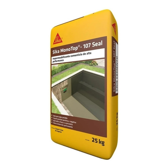 Sika Monotop 107 Impermeabilizante Cementicio Bolsa 25kg