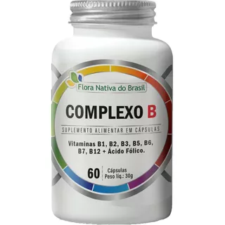 B Complex Vitaminas Do Complexo B 60 Cápsulas Flora Nativa