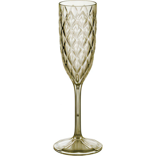 Copa Champagne Glamour 200ml Set X8 Areia Cristal Carol Color Ambar