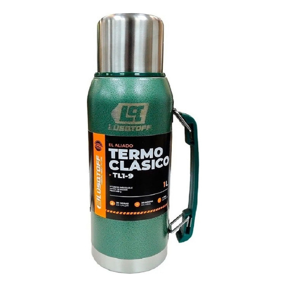 Termo Matero Acero Inox 1 Litro Lusqtoff Frio Calor Manija