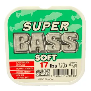 Linha Monofilamento Super Bass Soft Marine 0,330mm 250m 17lb