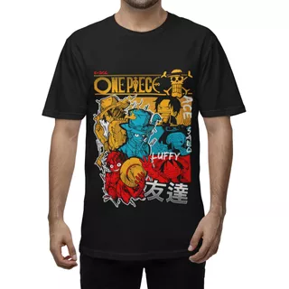 Remera Estampada Anime One Piece Algodón Serigrafía Digital