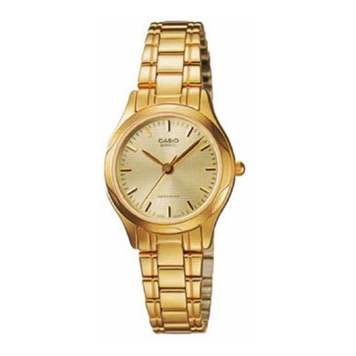 Reloj Casio Ltp-1275g Dorado Mujer Acero 100% Original