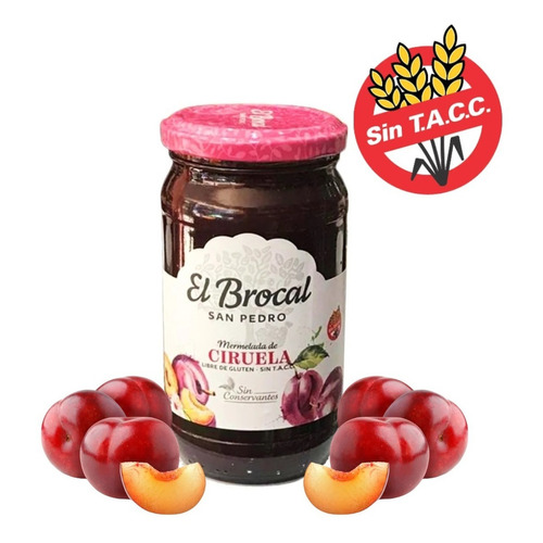 El Brocal Mermeladas Variedades Libre De Gluten 420g Sabores Ciruela