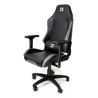 Silla Gamer Butaca - 4d - Reclinable 180° 150kg - Premium Color Negro Con Gris Material Del Tapizado Pu