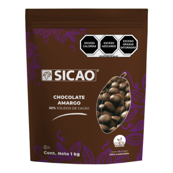 Chocolate Semiamargo 51.8% Cacao Sicao 1 Kg  Barry Callebaut