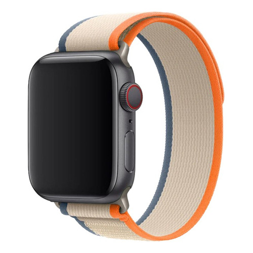 Correa Trail Para Apple Watch 38 / 40 / 41 mm - Color Beige / Naranja - Todas Las Series