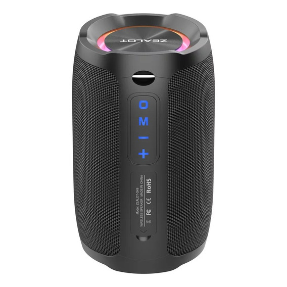 Altavoz Bluetooth Portátil Impermeable Zealot S49 Ipx7 Color Negro