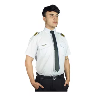 Camisa Para Copiloto De Aviao  Manga Curta Masculina